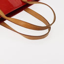 LOUIS VUITTON Monogram Vernis Reade MM Hand Bag Red Rouge M91086 LV Auth 152096-7