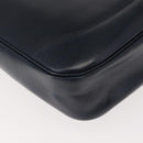 GUCCI Shoulder Bag Leather Navy Gold Auth 152101-15