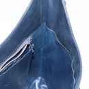 GUCCI Shoulder Bag Leather Navy Gold Auth 152101-19