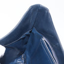 GUCCI Shoulder Bag Leather Navy Gold Auth 152101-20