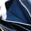 GUCCI Shoulder Bag Leather Navy Gold Auth 152101-11