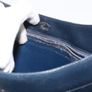 GUCCI Shoulder Bag Leather Navy Gold Auth 152101-12