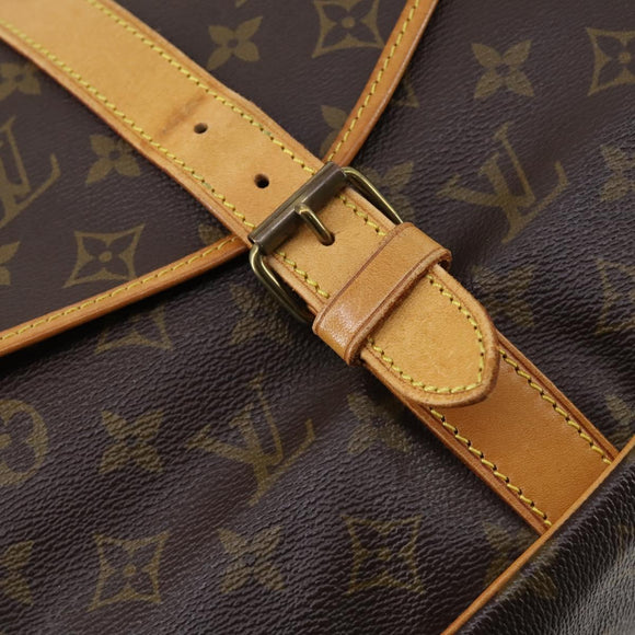 LOUIS VUITTON Monogram Saumur 35 Shoulder Bag M42254 LV Auth 152103