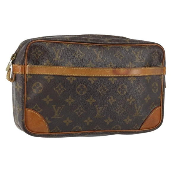 LOUIS VUITTON Monogram Compiegne 28 Clutch Bag M51845 LV Auth 152104