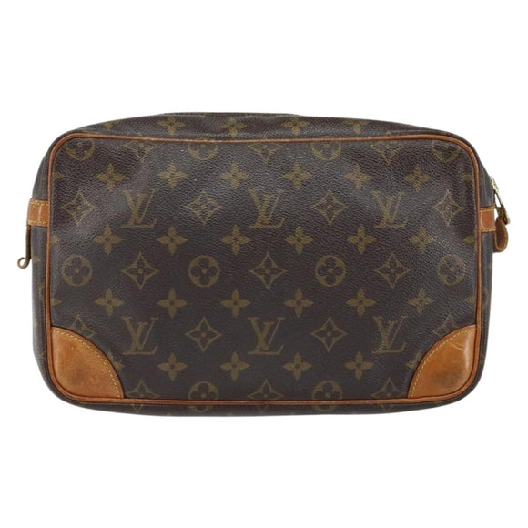 LOUIS VUITTON Monogram Compiegne 28 Clutch Bag M51845 LV Auth 152104