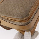 CELINE Macadam Canvas Shoulder Bag PVC Beige Gold Auth 152108-16