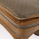 CELINE Macadam Canvas Shoulder Bag PVC Beige Gold Auth 152108-9