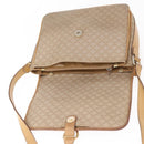 CELINE Macadam Canvas Shoulder Bag PVC Beige Gold Auth 152108-18