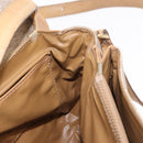 CELINE Macadam Canvas Shoulder Bag PVC Beige Gold Auth 152108-20