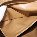 CELINE Macadam Canvas Shoulder Bag PVC Beige Gold Auth 152108-23