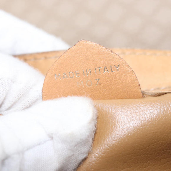 CELINE Macadam Canvas Shoulder Bag PVC Beige Gold Auth 152108