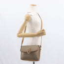 CELINE Macadam Canvas Shoulder Bag PVC Beige Gold Auth 152108-24