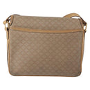 CELINE Macadam Canvas Shoulder Bag PVC Beige Gold Auth 152108-2