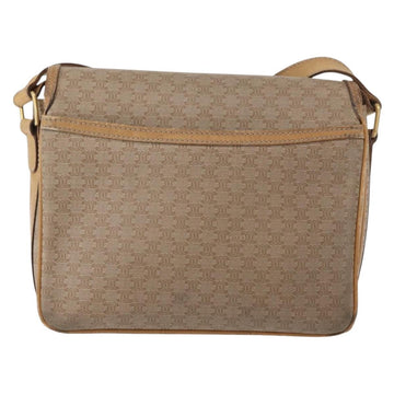 CELINE Macadam Canvas Shoulder Bag PVC Beige Gold Auth 152108 - 0