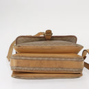 CELINE Macadam Canvas Shoulder Bag PVC Beige Gold Auth 152108-5