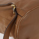 Salvatore Ferragamo Backpack Leather Beige Gold Auth 152109-18