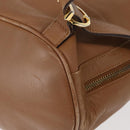 Salvatore Ferragamo Backpack Leather Beige Gold Auth 152109-19