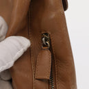 Salvatore Ferragamo Backpack Leather Beige Gold Auth 152109-20