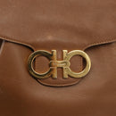 Salvatore Ferragamo Backpack Leather Beige Gold Auth 152109-21