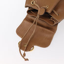 Salvatore Ferragamo Backpack Leather Beige Gold Auth 152109-10