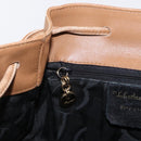 Salvatore Ferragamo Backpack Leather Beige Gold Auth 152109-24