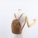 Salvatore Ferragamo Backpack Leather Beige Gold Auth 152109-26