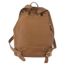Salvatore Ferragamo Backpack Leather Beige Gold Auth 152109-2
