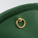 CELINE Shoulder Bag Leather Green Gold Auth 152110-17