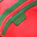 CELINE Shoulder Bag Leather Green Gold Auth 152110-19