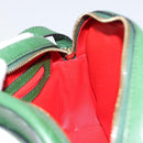 CELINE Shoulder Bag Leather Green Gold Auth 152110-20