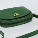 CELINE Shoulder Bag Leather Green Gold Auth 152110-6