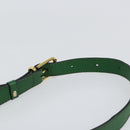 CELINE Shoulder Bag Leather Green Gold Auth 152110-8
