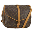 LOUIS VUITTON Monogram Saumur 35 Shoulder Bag M42254 LV Auth 152113-1