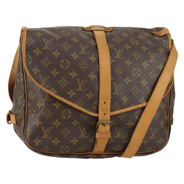 LOUIS VUITTON Monogram Saumur 35 Shoulder Bag M42254 LV Auth 152113
