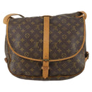 LOUIS VUITTON Monogram Saumur 35 Shoulder Bag M42254 LV Auth 152113-3