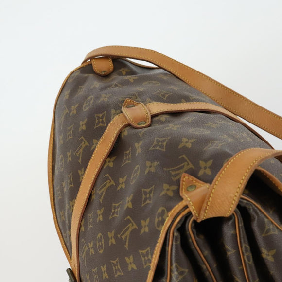 LOUIS VUITTON Monogram Saumur 35 Shoulder Bag M42254 LV Auth 152113