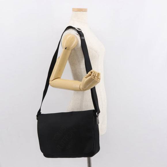 LOUIS VUITTON Damier Geant Petite Message Shoulder Bag Black M93618 Auth 152117