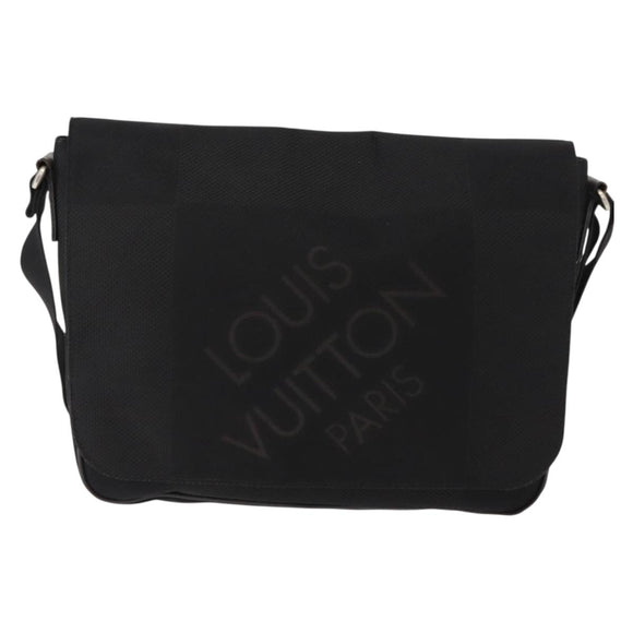 LOUIS VUITTON Damier Geant Petite Message Shoulder Bag Black M93618 Auth 152117