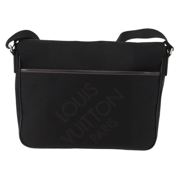 LOUIS VUITTON Damier Geant Petite Message Shoulder Bag Black M93618 Auth 152117