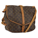 LOUIS VUITTON Monogram Saumur 35 Shoulder Bag M42254 LV Auth 152126-1