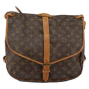 LOUIS VUITTON Monogram Saumur 35 Shoulder Bag M42254 LV Auth 152126-13
