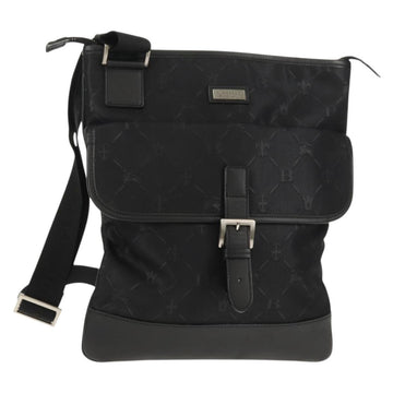 BURBERRY Black label Shoulder Bag Canvas Black Auth 152131