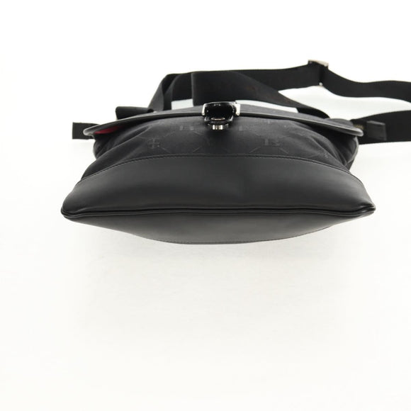 BURBERRY Black label Shoulder Bag Canvas Black Auth 152131