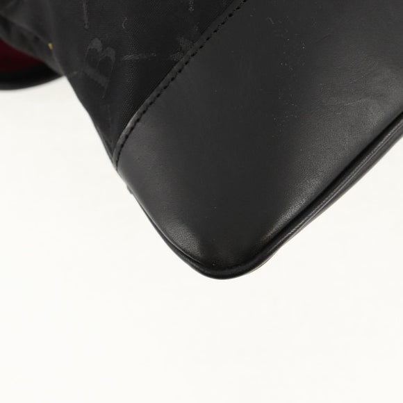 BURBERRY Black label Shoulder Bag Canvas Black Auth 152131