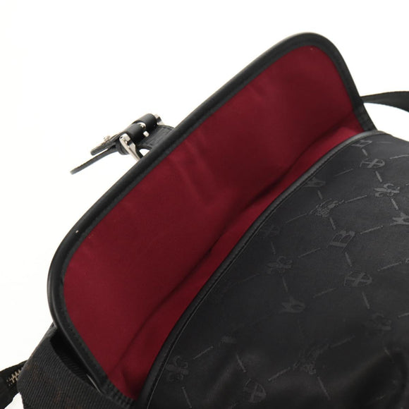BURBERRY Black label Shoulder Bag Canvas Black Auth 152131
