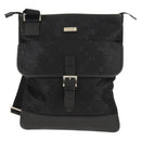 BURBERRY Black label Shoulder Bag Canvas Black Auth 152131-13