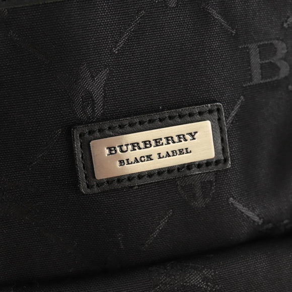 BURBERRY Black label Shoulder Bag Canvas Black Auth 152131