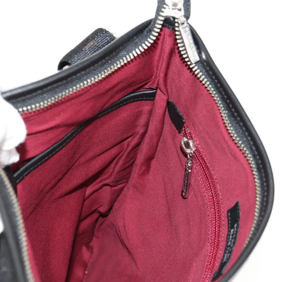 BURBERRY Black label Shoulder Bag Canvas Black Auth 152131