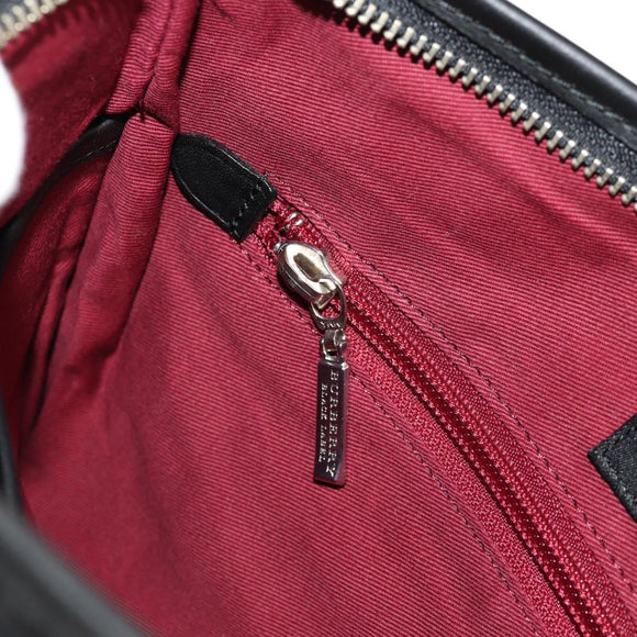 BURBERRY Black label Shoulder Bag Canvas Black Auth 152131