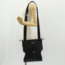 BURBERRY Black label Shoulder Bag Canvas Black Auth 152131-29